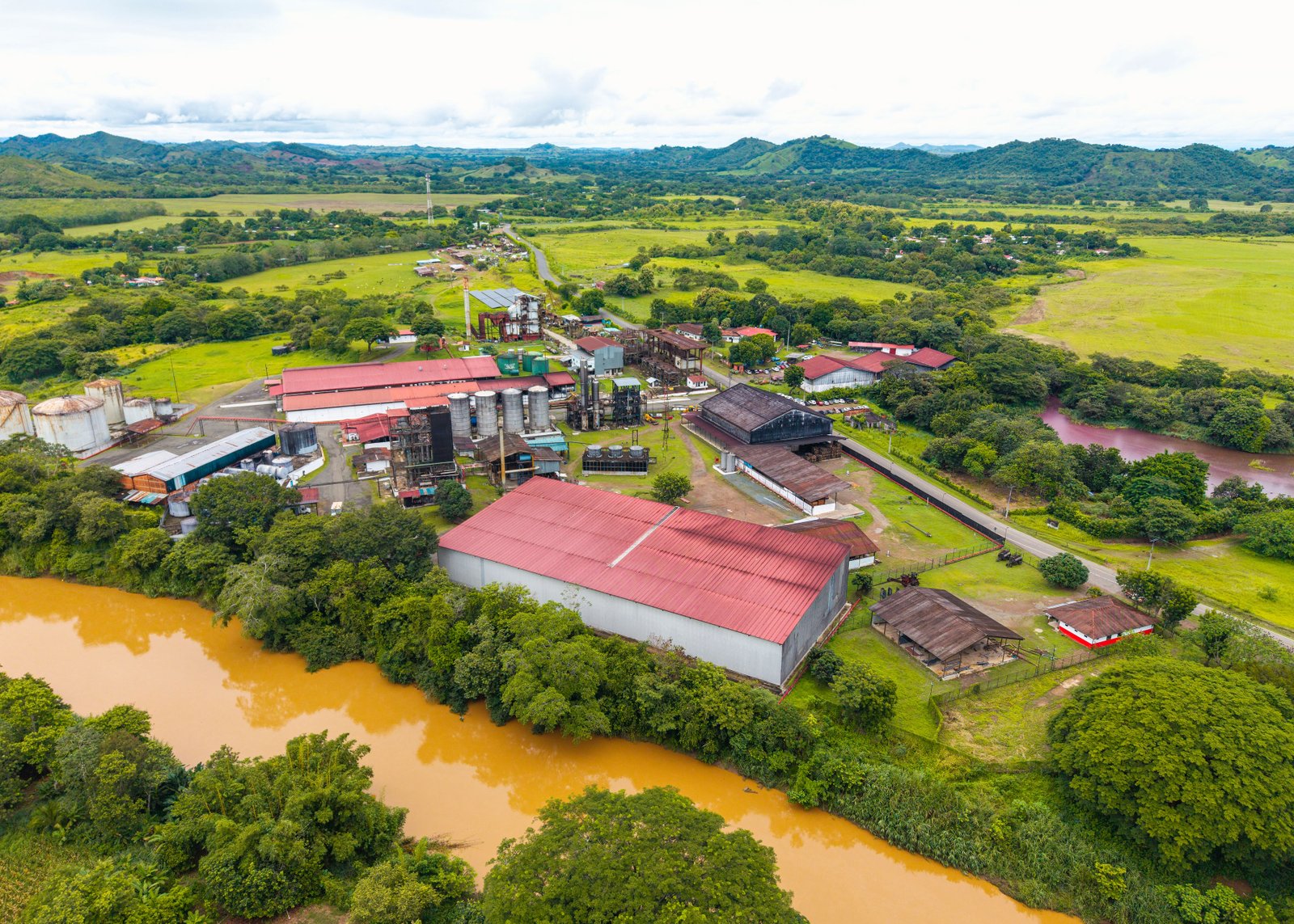 Vista aérea Zona Franca Las Cabras — Herrera, Panamá
